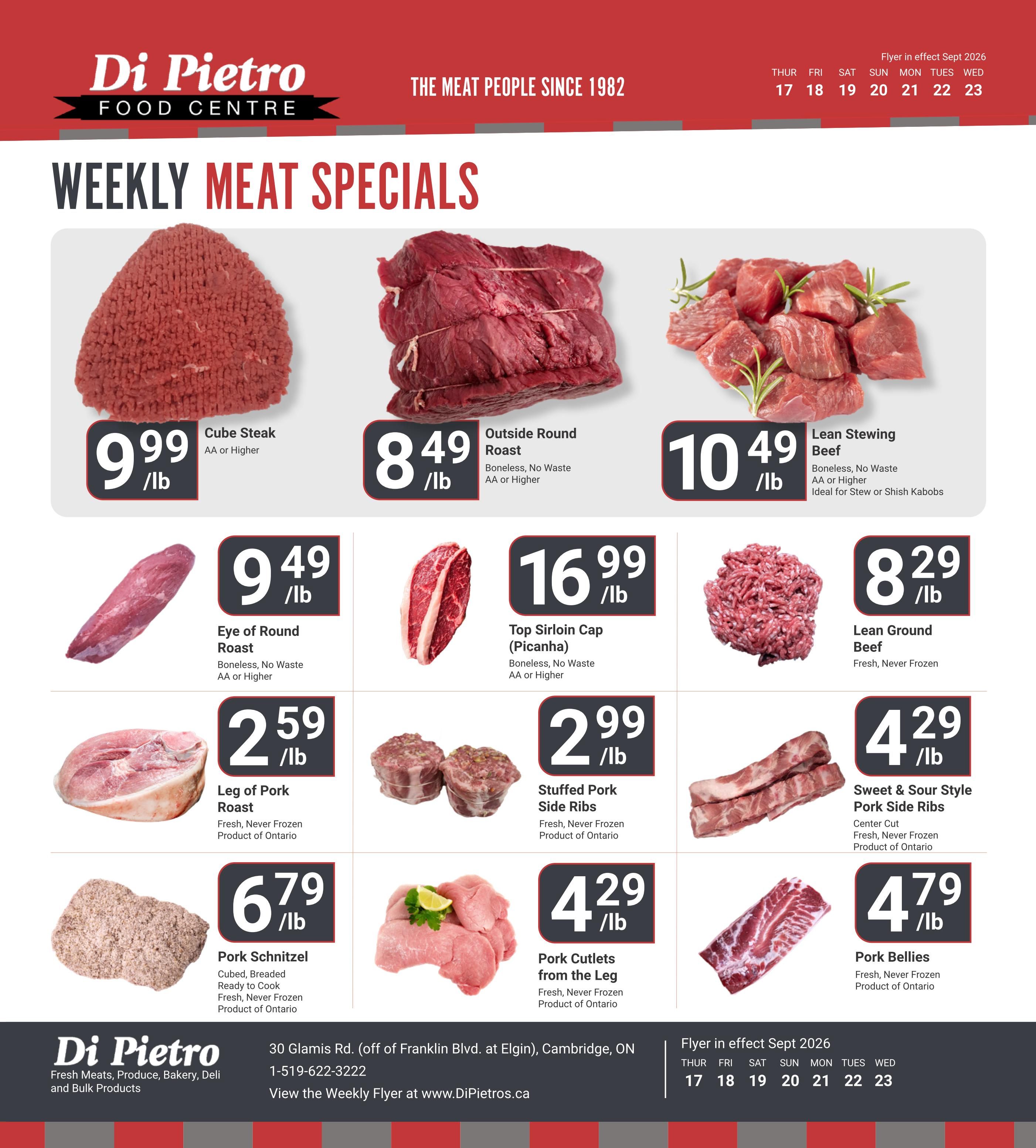 Di Pietro Food Centre Flyer September 17 to 23