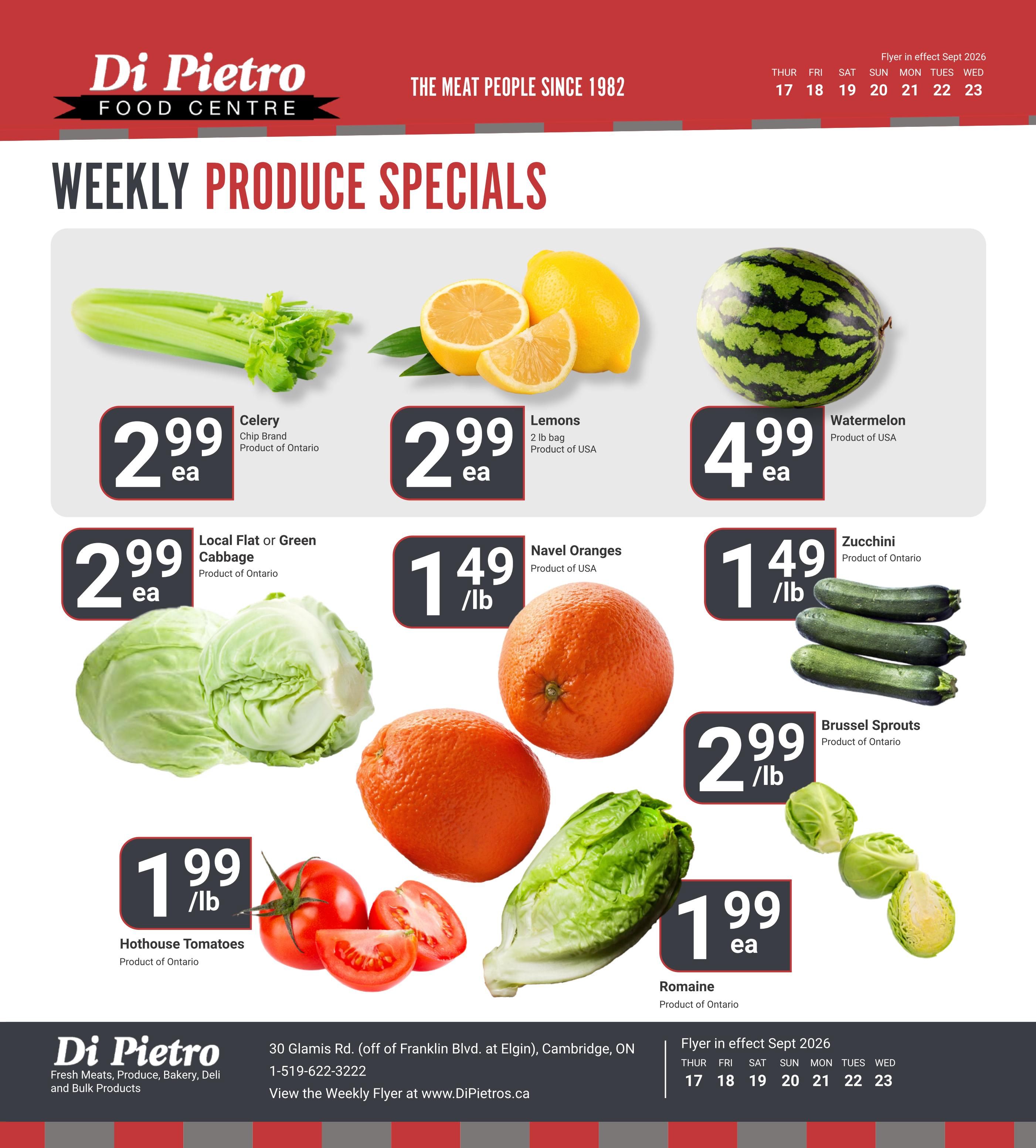 Di Pietro Food Centre Flyer September 17 to 23