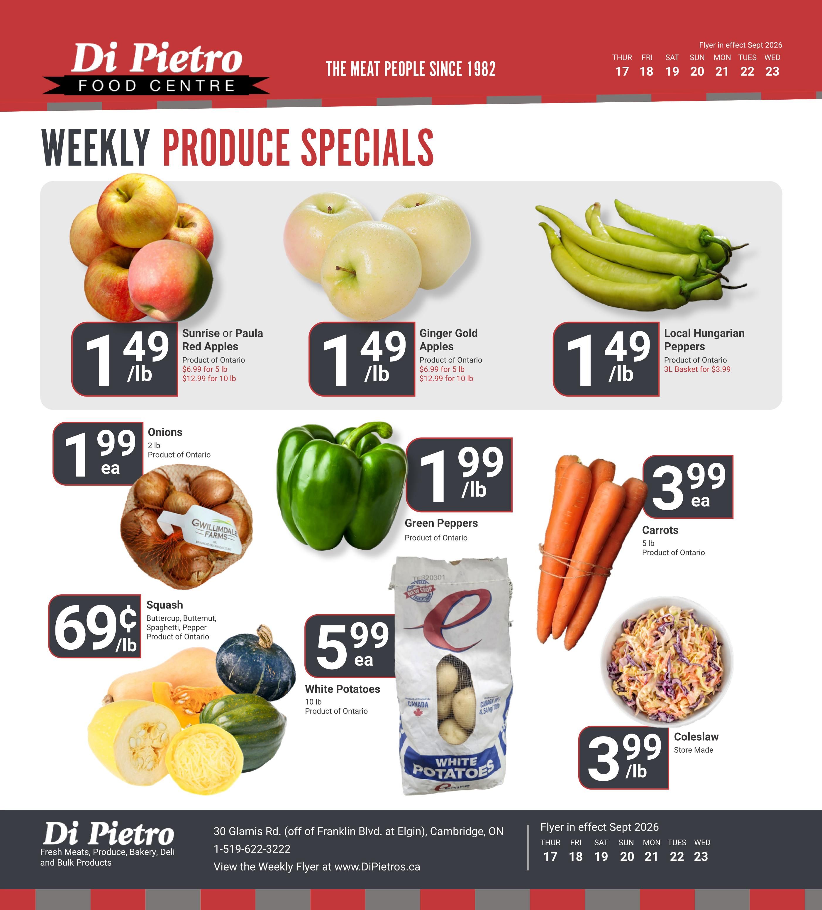 Di Pietro Food Centre Flyer September 17 to 23