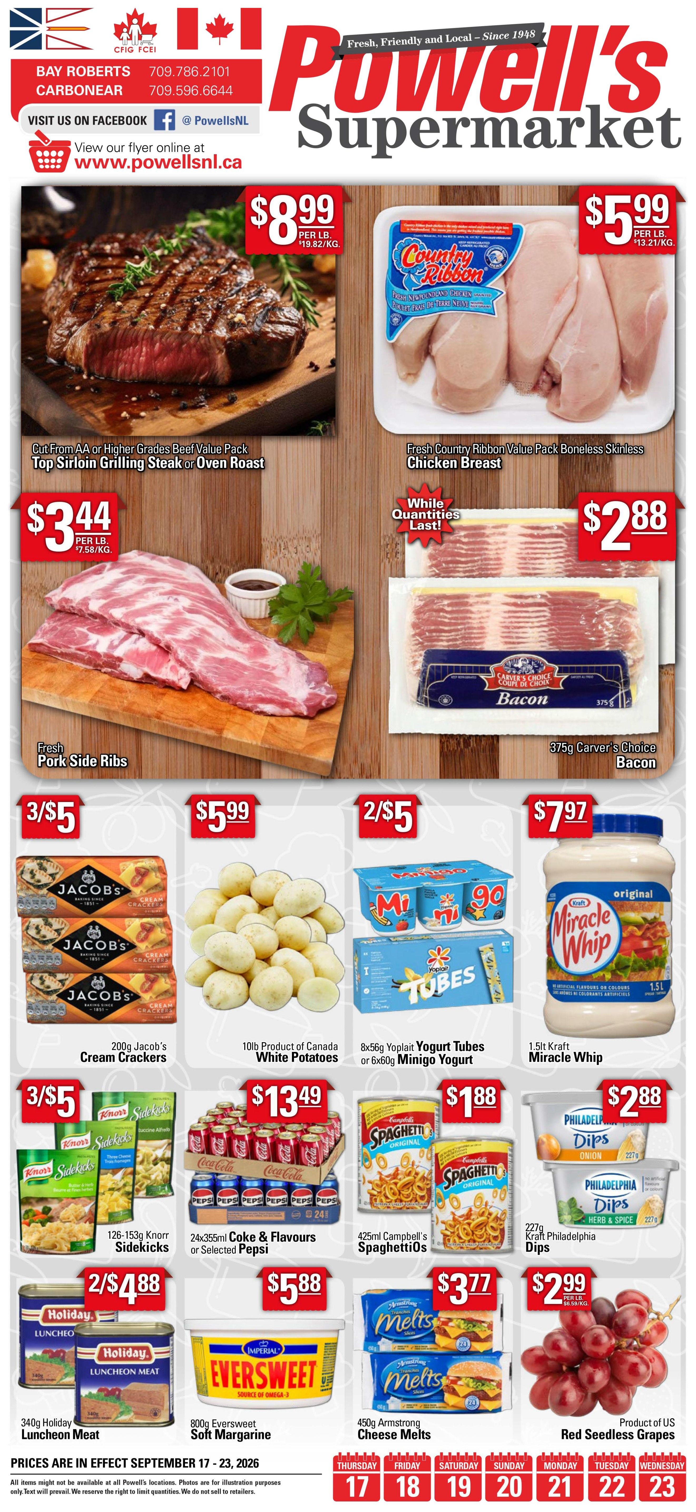 Powell's Supermarket Flyer September 17 to 23