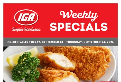 IGA Stores of BC Flyer September 18 to 24