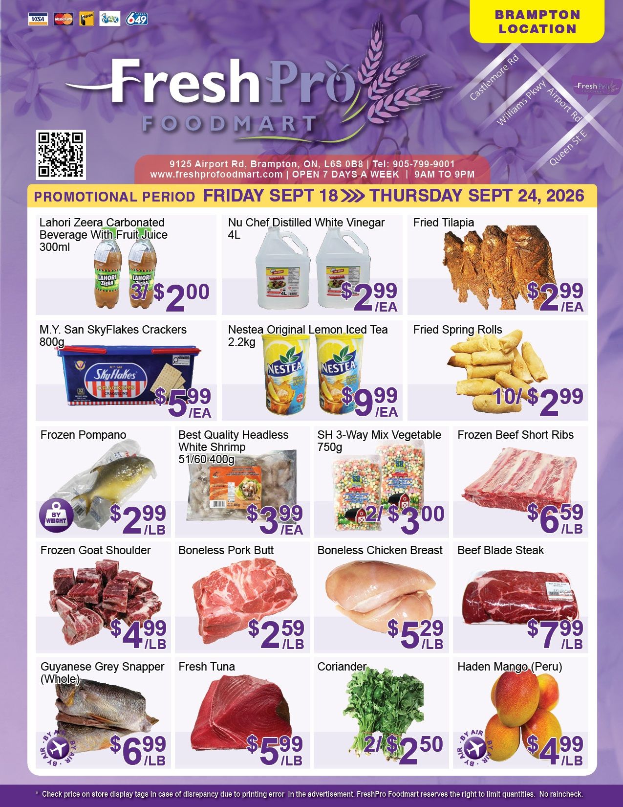 FreshPro Foodmart (Brampton) Flyer September 18 to 24