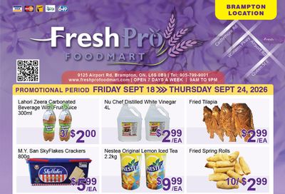 FreshPro Foodmart (Brampton) Flyer September 18 to 24
