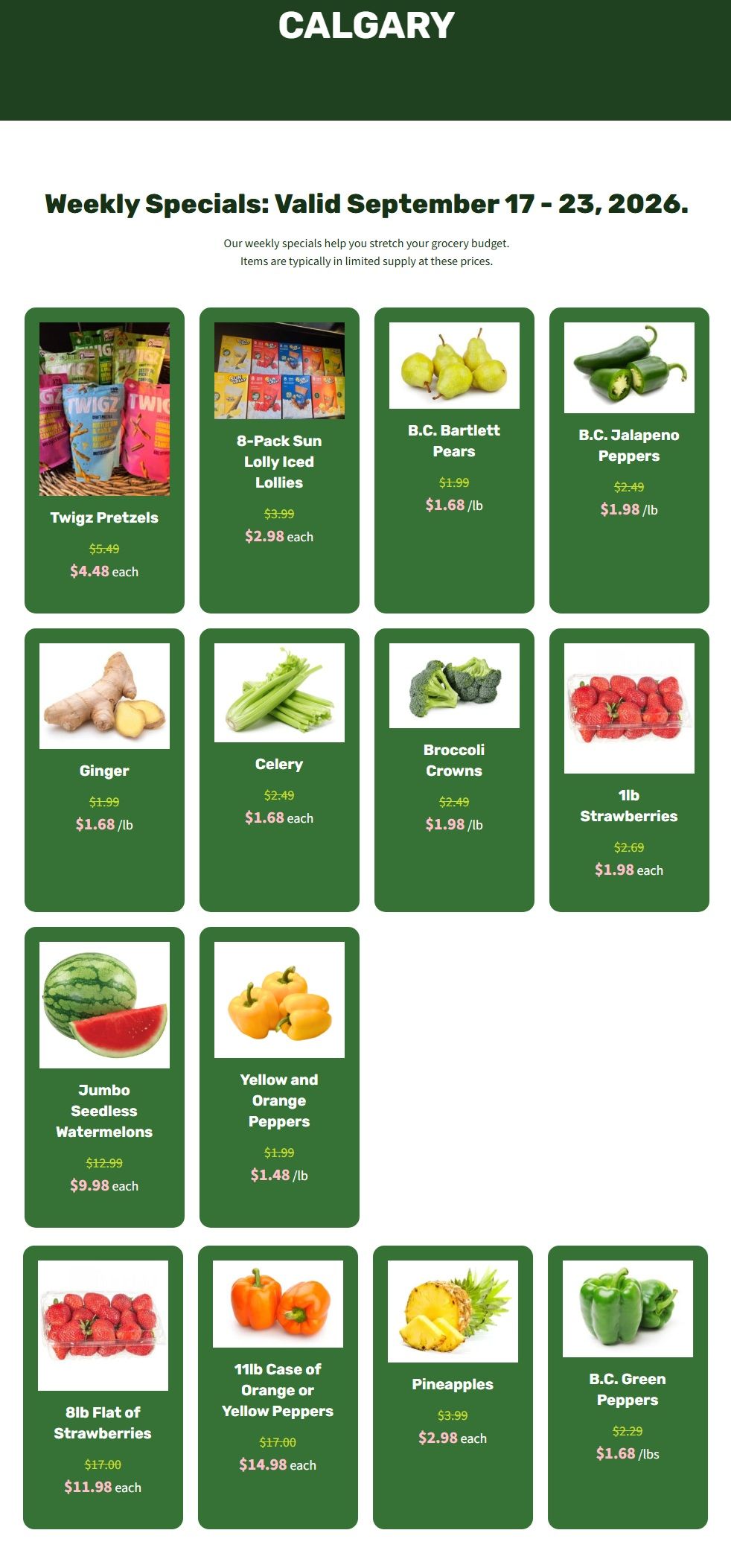 H&W Produce Flyer September 17 to 23