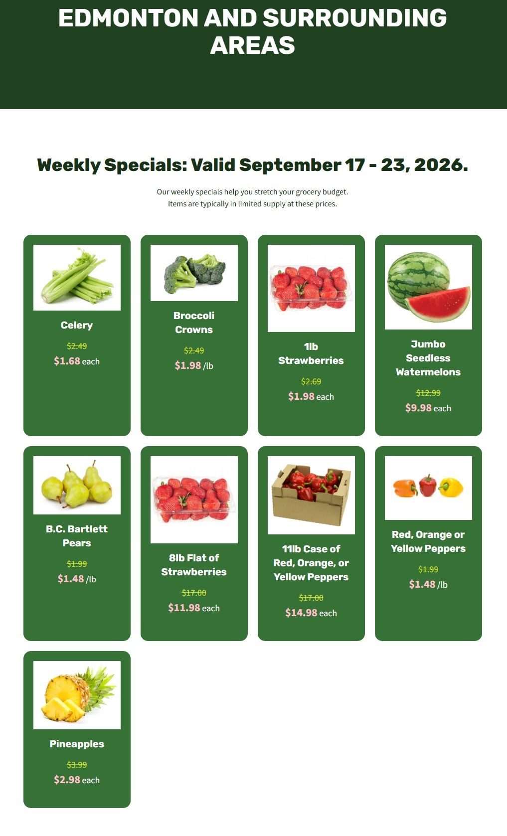 H&W Produce Flyer September 17 to 23