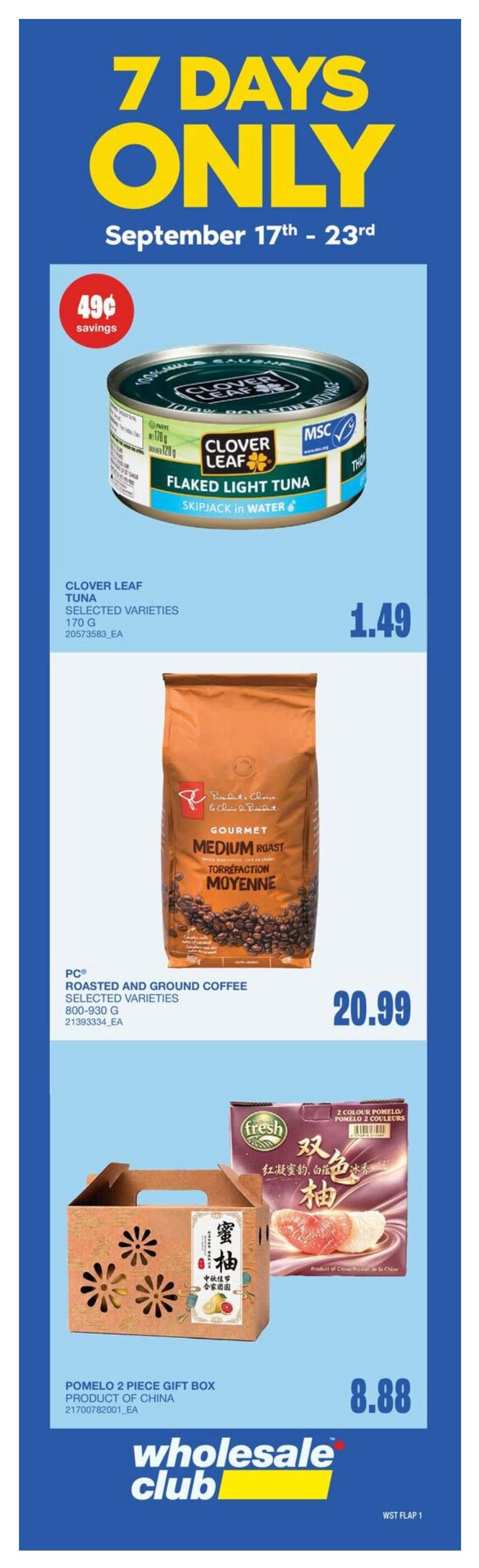 Wholesale Club (West) Flyer September 17 to 23