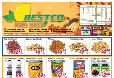 BestCo Food Mart (Etobicoke) Flyer September 18 to 24