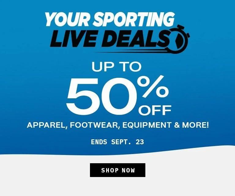 Sporting Life: In store 25% off - apparel/footwear/equipment