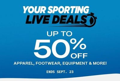 Sporting Life: In store 25% off - apparel/footwear/equipment