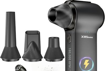 Compressed Air Duster, 180000RPM Rechargeable Cordless Electric Blower