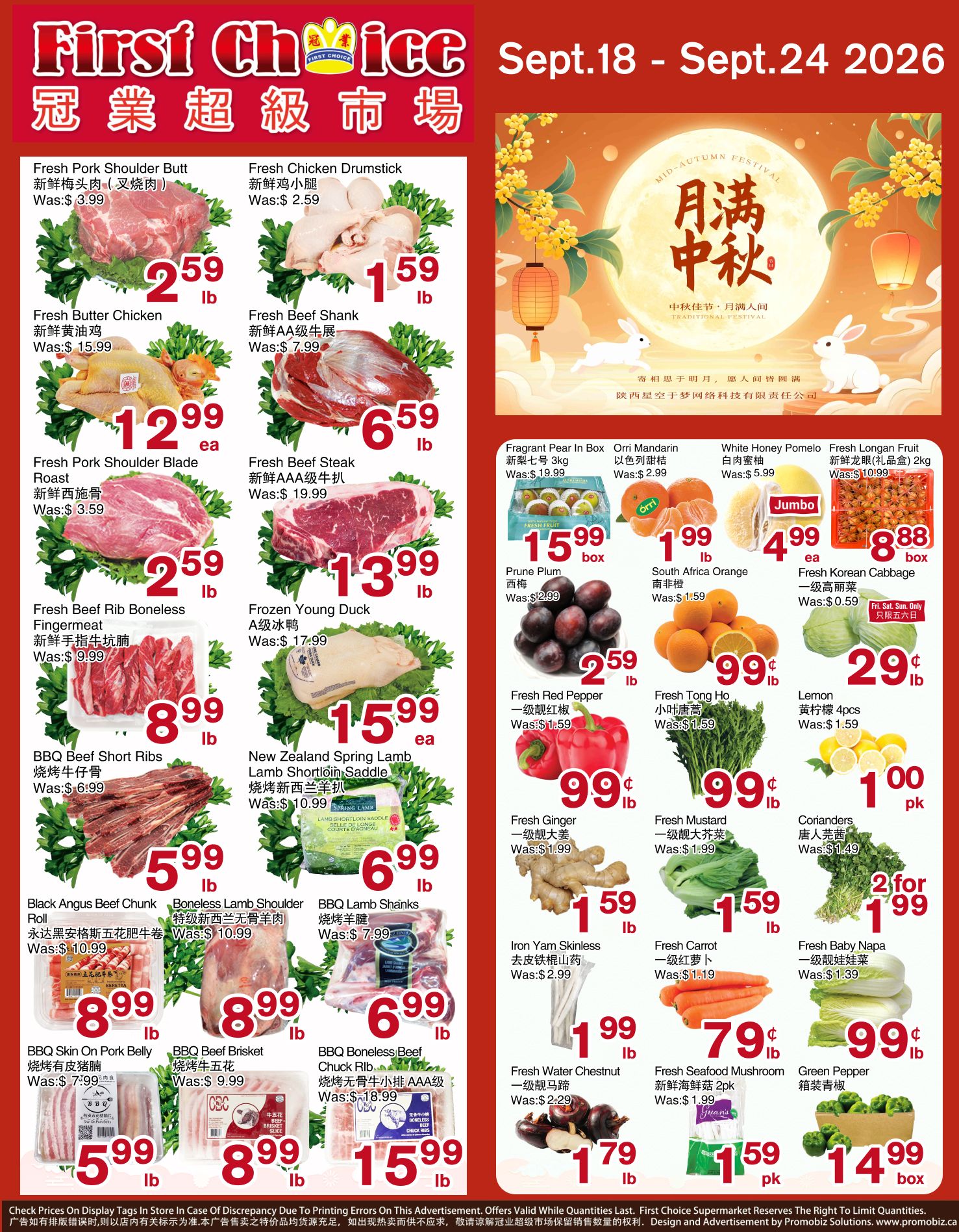 First Choice Supermarket Flyer September 18 to 24