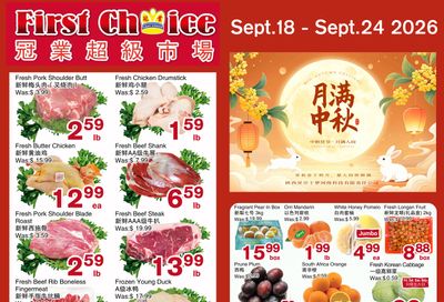 First Choice Supermarket Flyer September 18 to 24