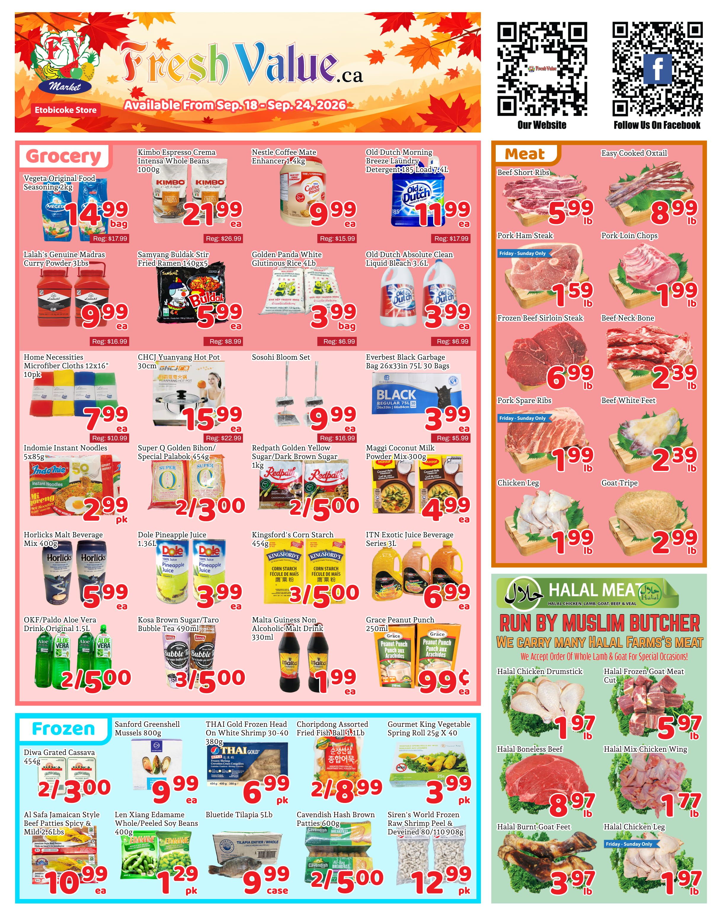 Fresh Value (Etobicoke) Flyer September 18 to 24