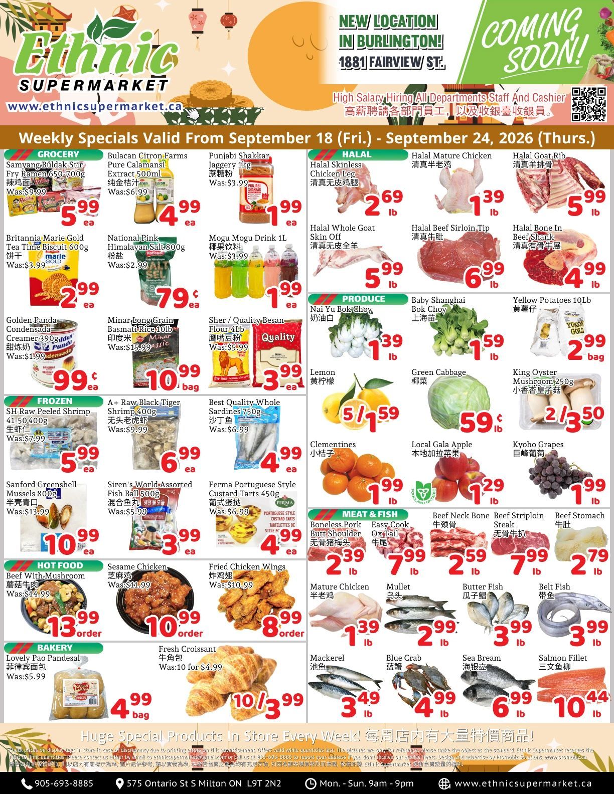 Ethnic Supermarket (Milton) Flyer September 18 to 24