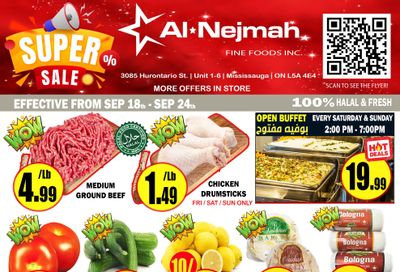 Alnejmah Fine Foods Inc. Flyer September 18 to 24