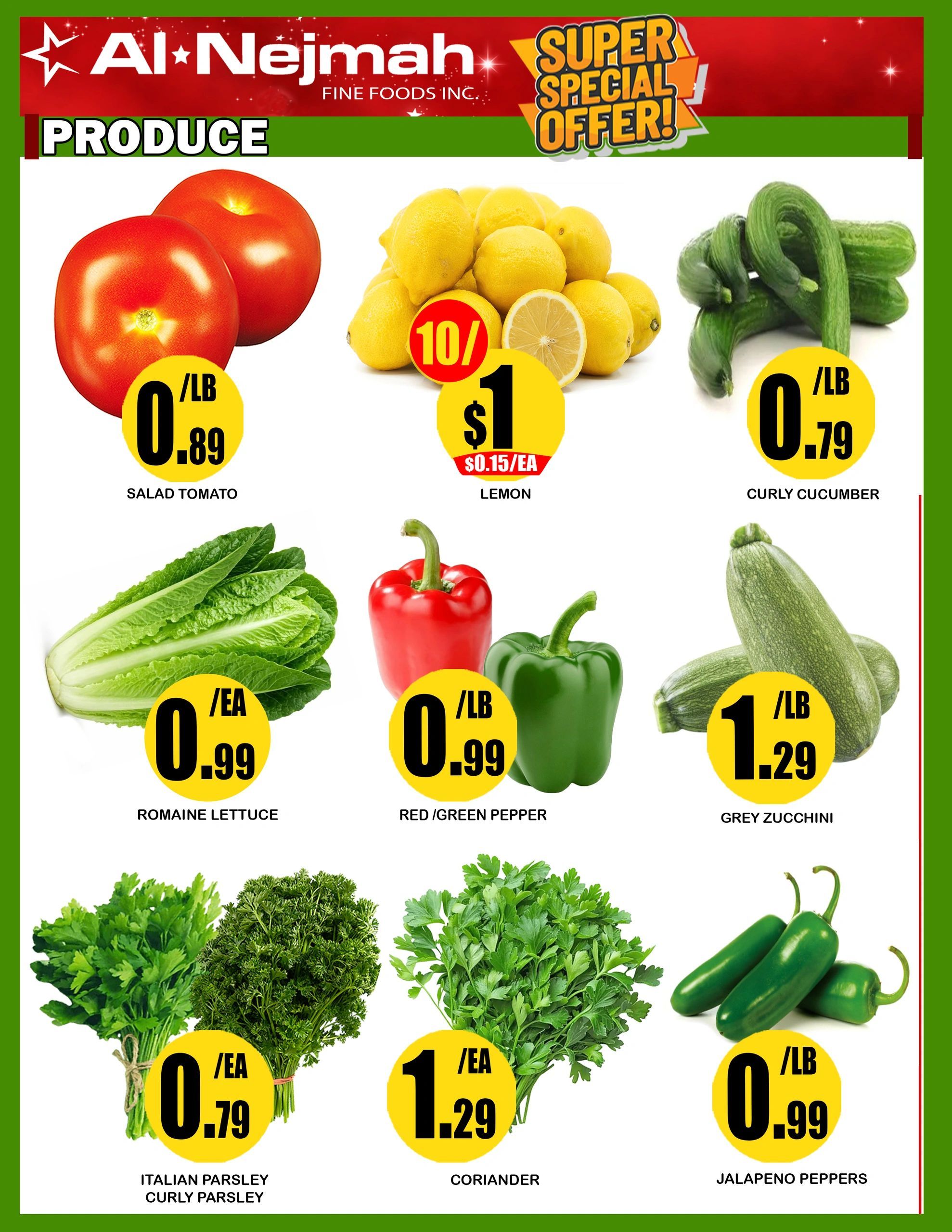 Alnejmah Fine Foods Inc. Flyer September 18 to 24