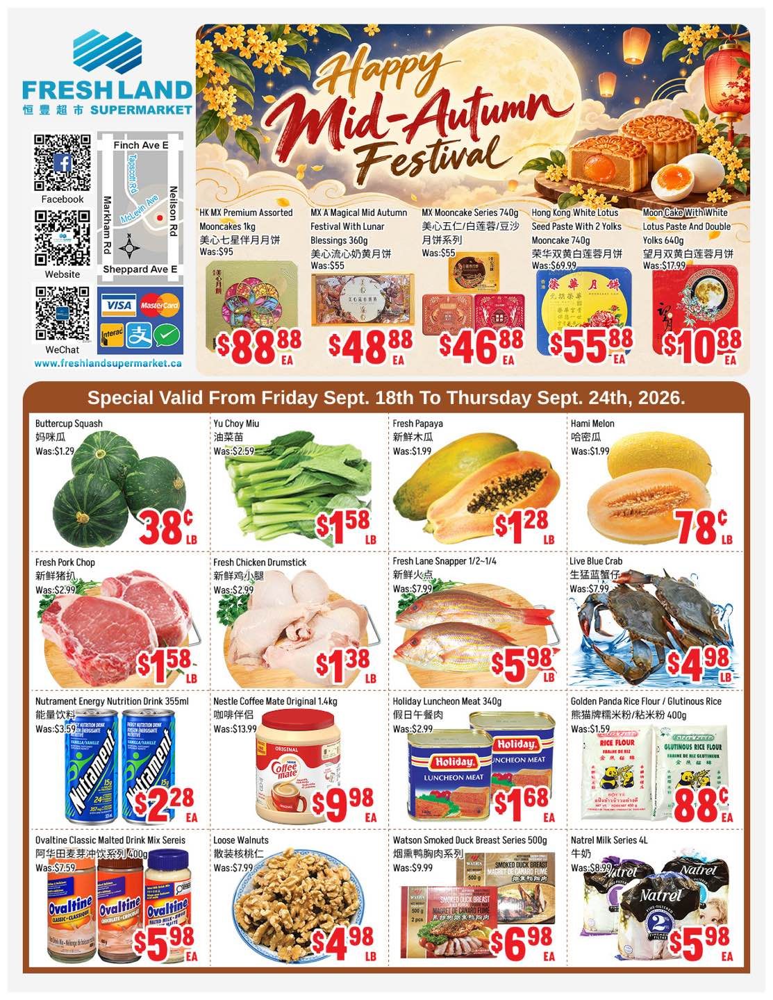 FreshLand Supermarket Flyer September 18 to 24