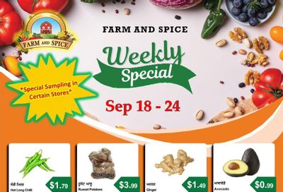 Farm And Spice Grocers Flyer September 18 to 24