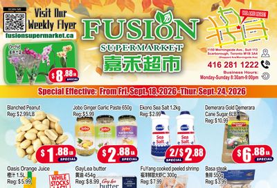 Fusion Supermarket (Scarborough) Flyer September 18 to 24