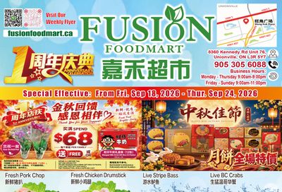 Fusion Supermarket (Unionville)  Flyer September 18 to 24