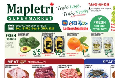 Mapletri Supermarket Flyer September 18 to 24