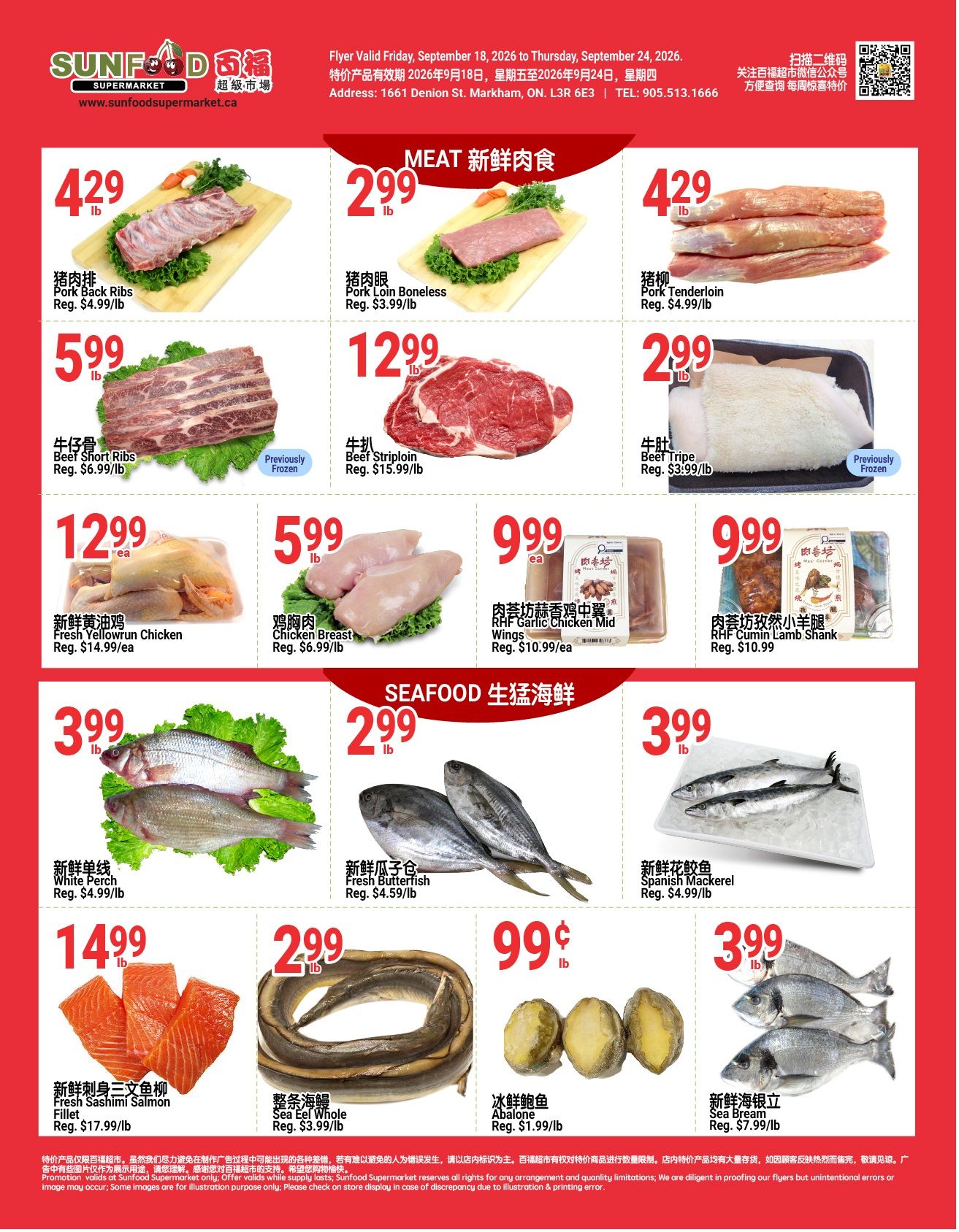 Sunfood Supermarket Flyer September 18 to 24