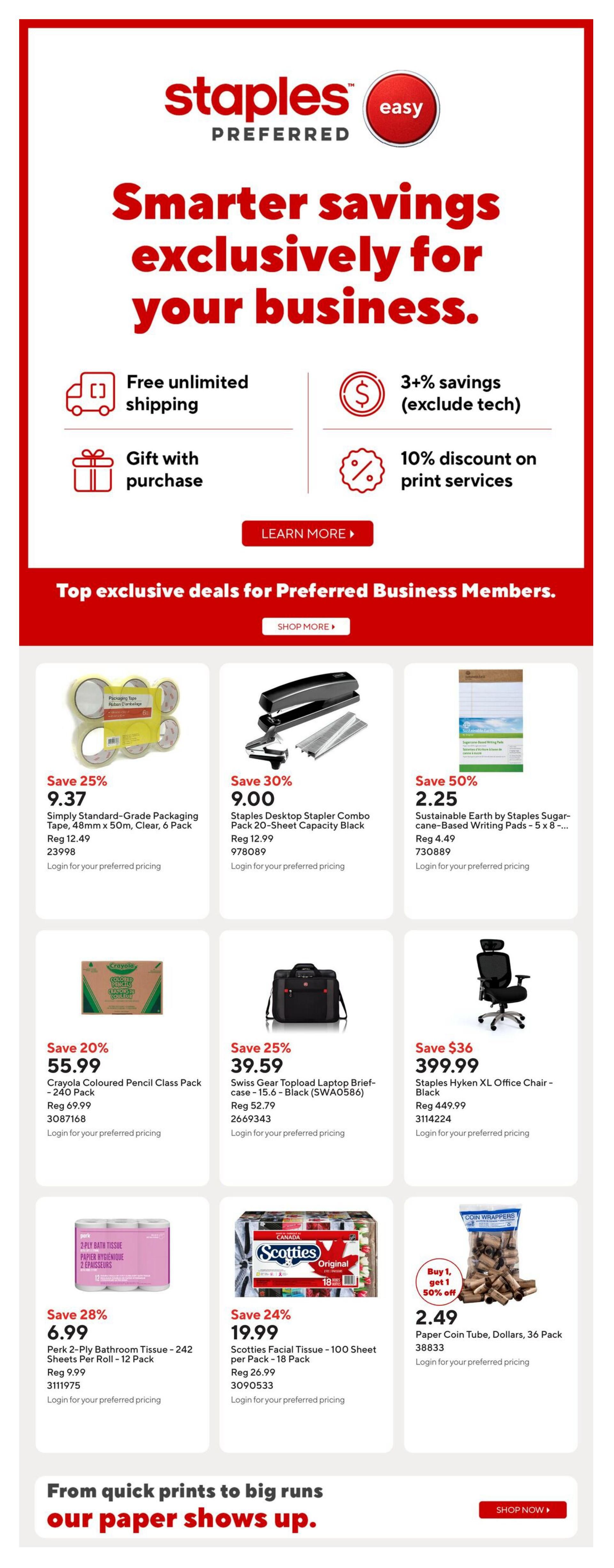 Staples Flyer September 18 to 24