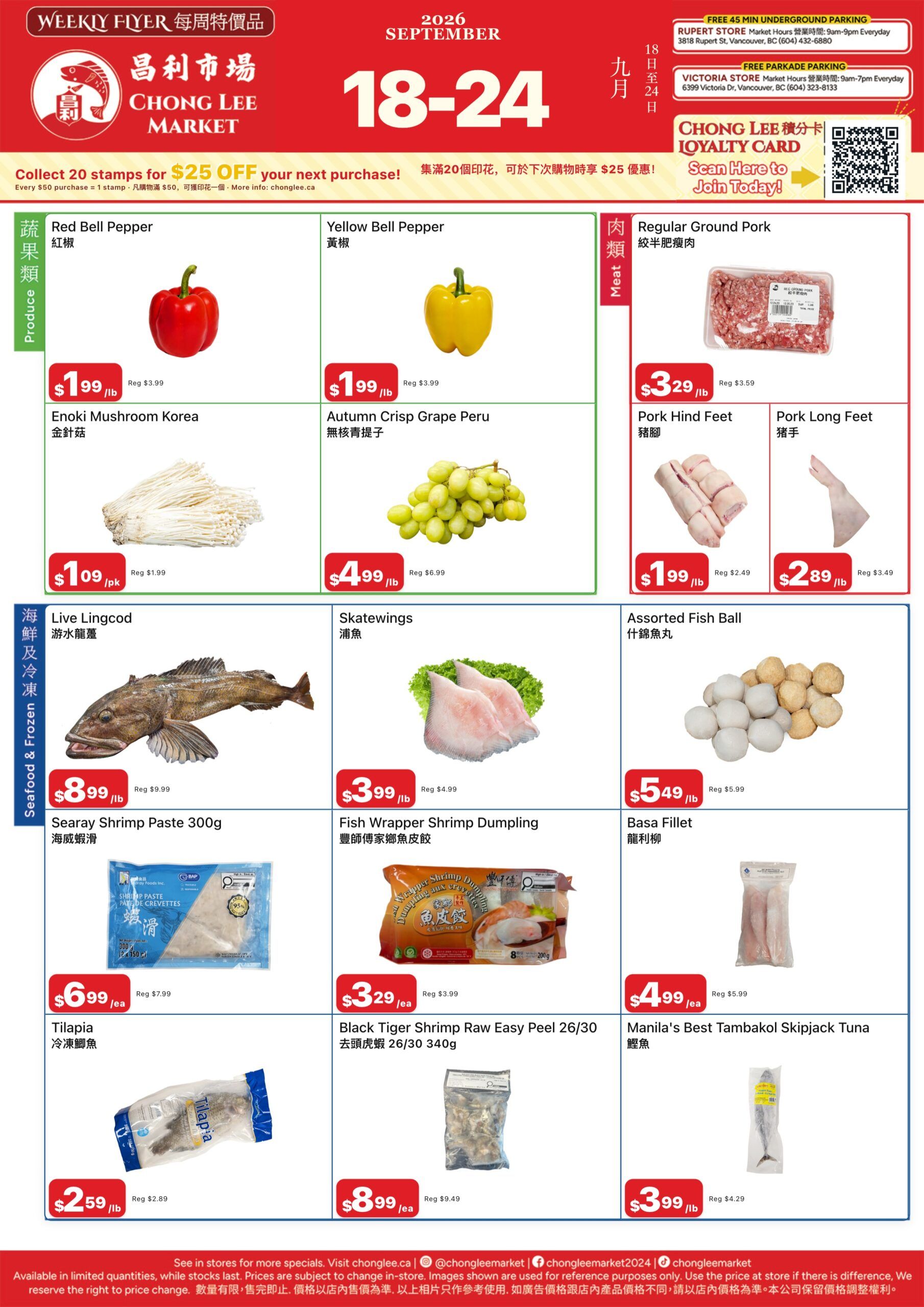 Chong Lee Market Flyer September 18 to 24