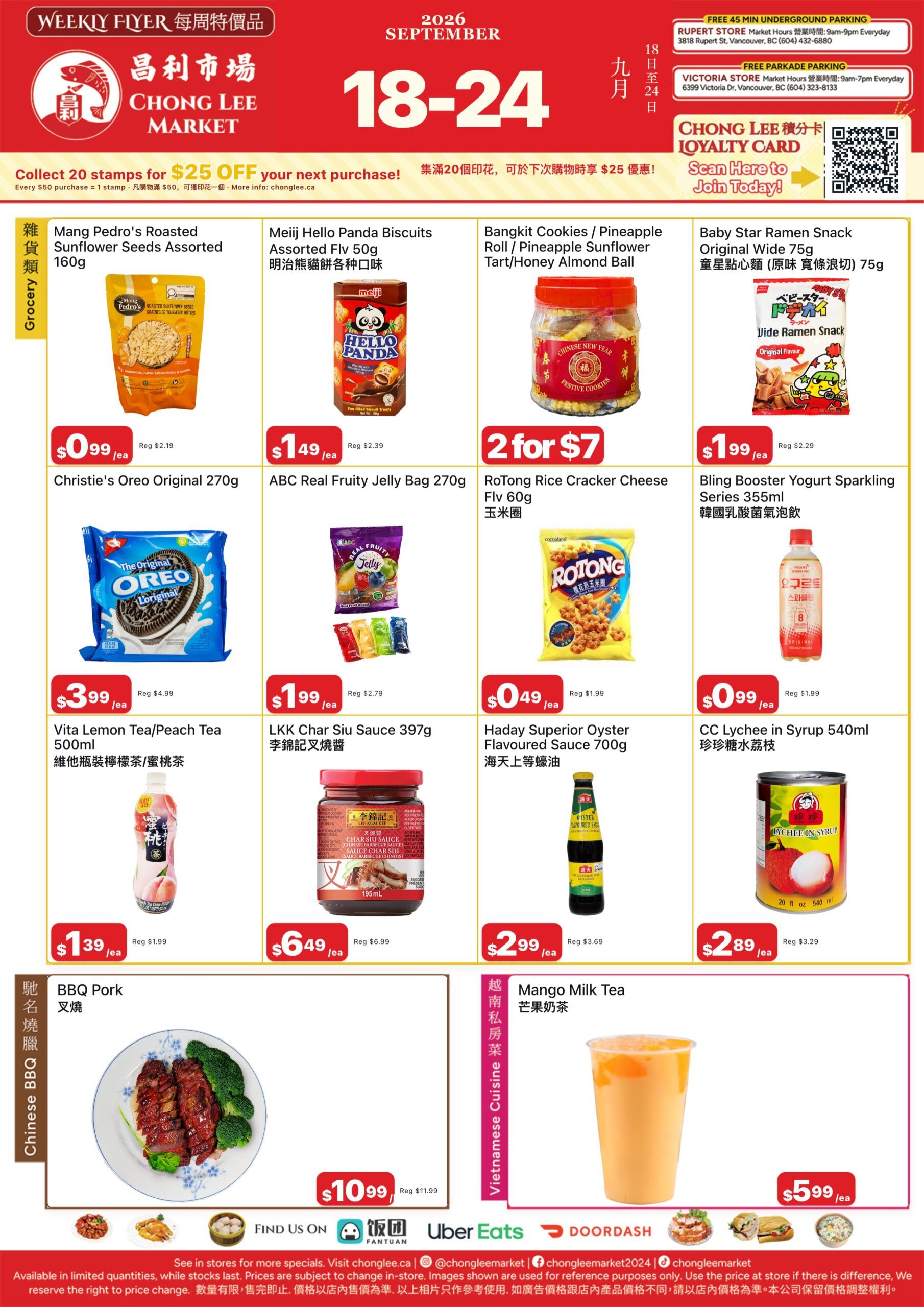 Chong Lee Market Flyer September 18 to 24