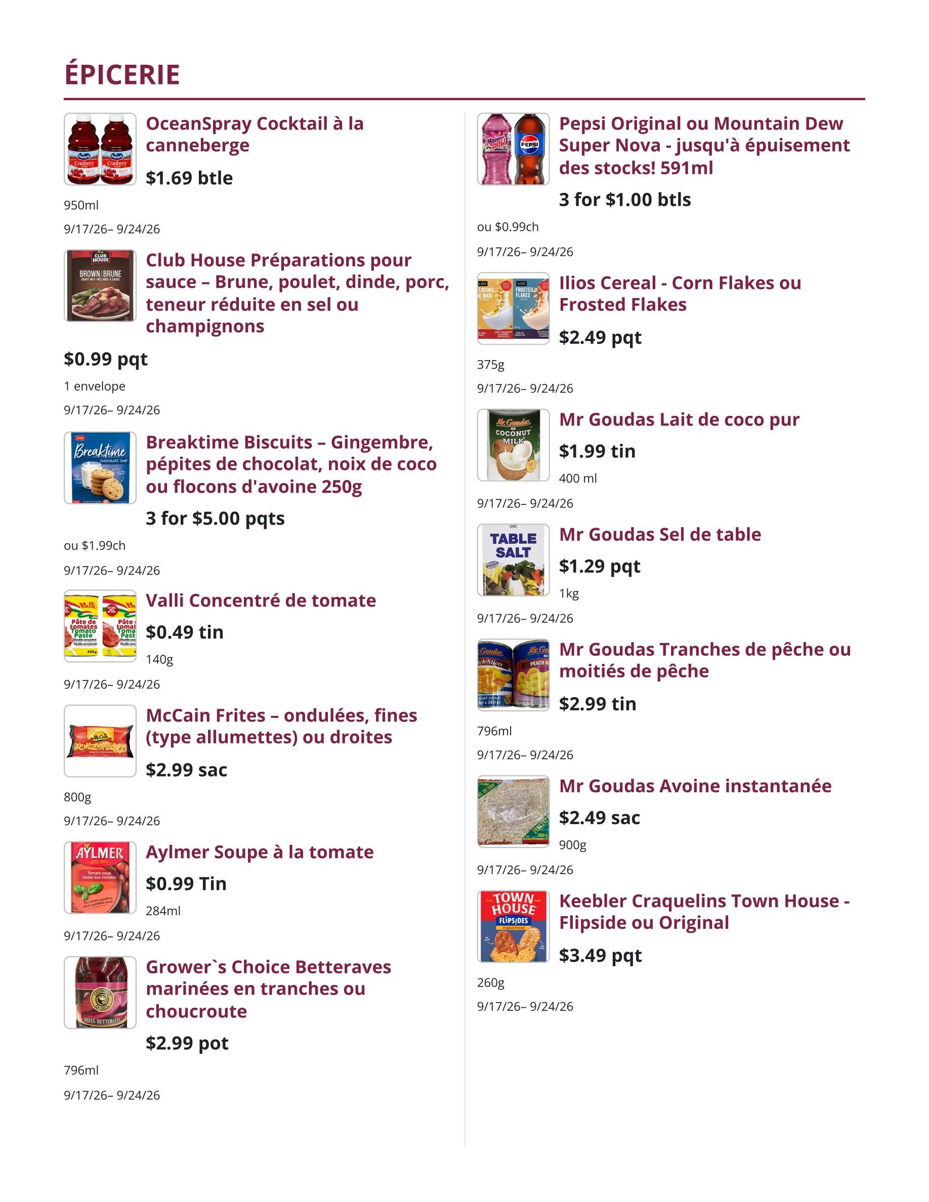 Mike Dean Local Grocer Flyer September 17 to 24