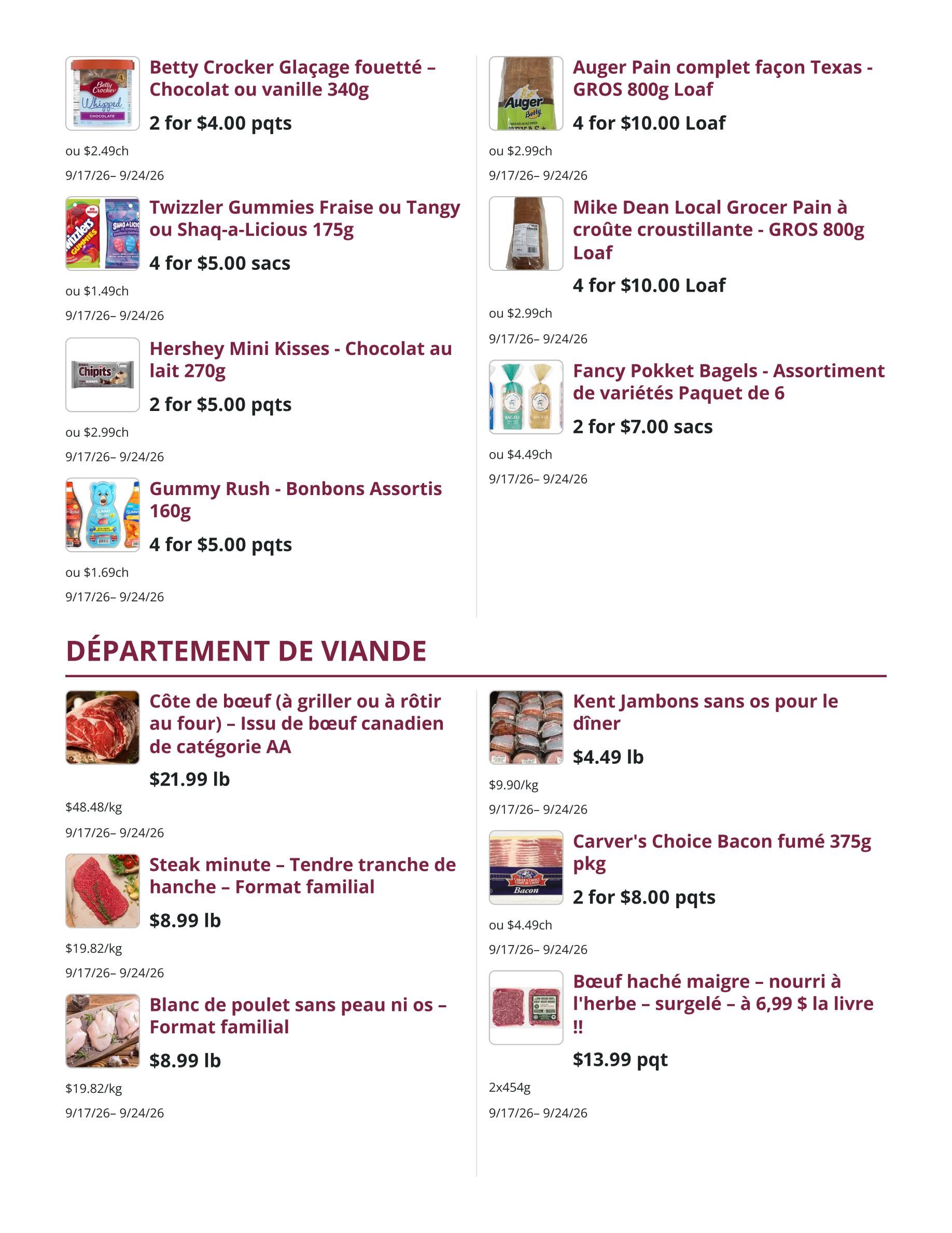 Mike Dean Local Grocer Flyer September 17 to 24