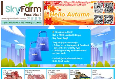 SkyFarm Food Mart Flyer September 18 to 24