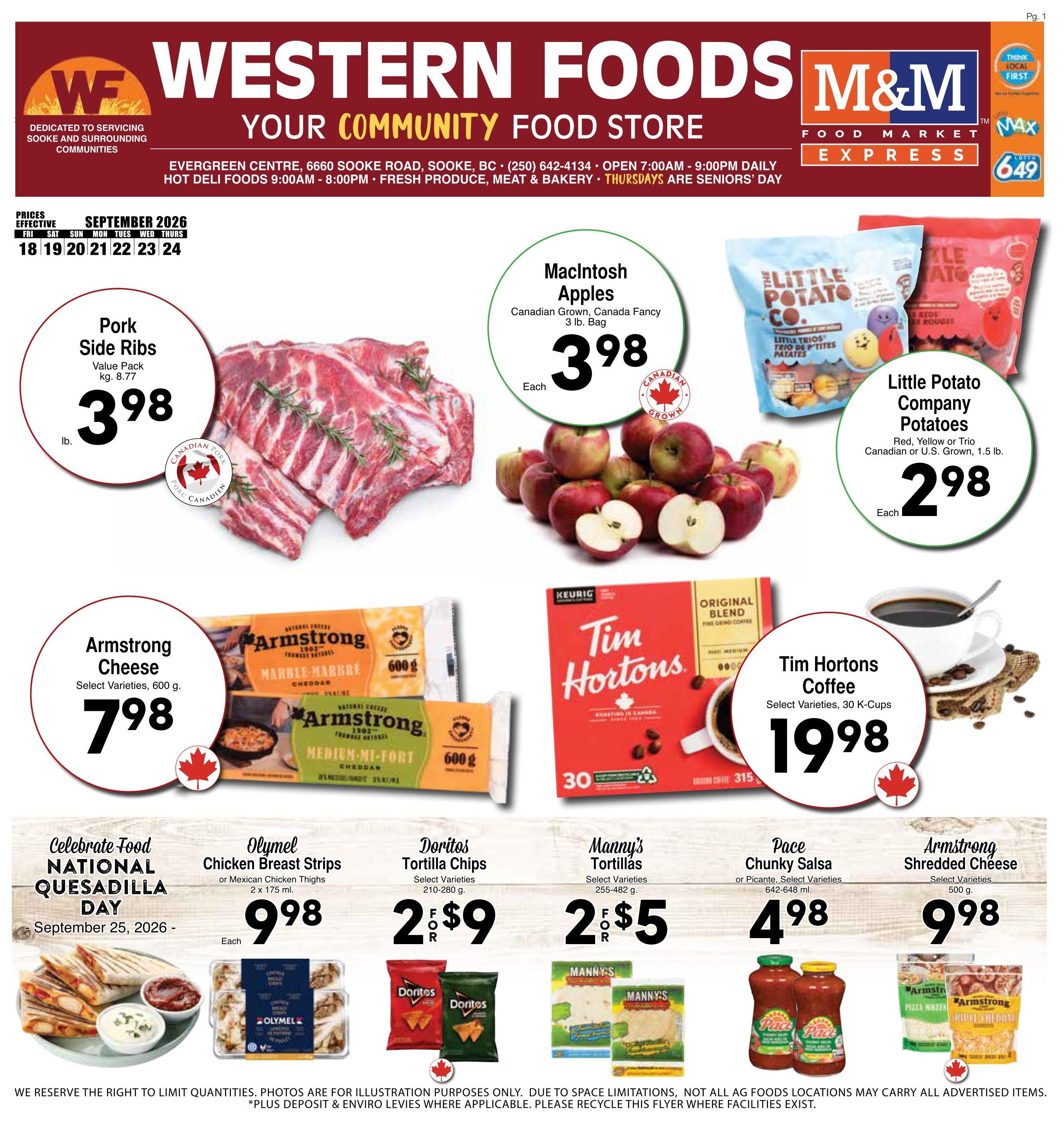 Western Foods Flyer September 18 to 24