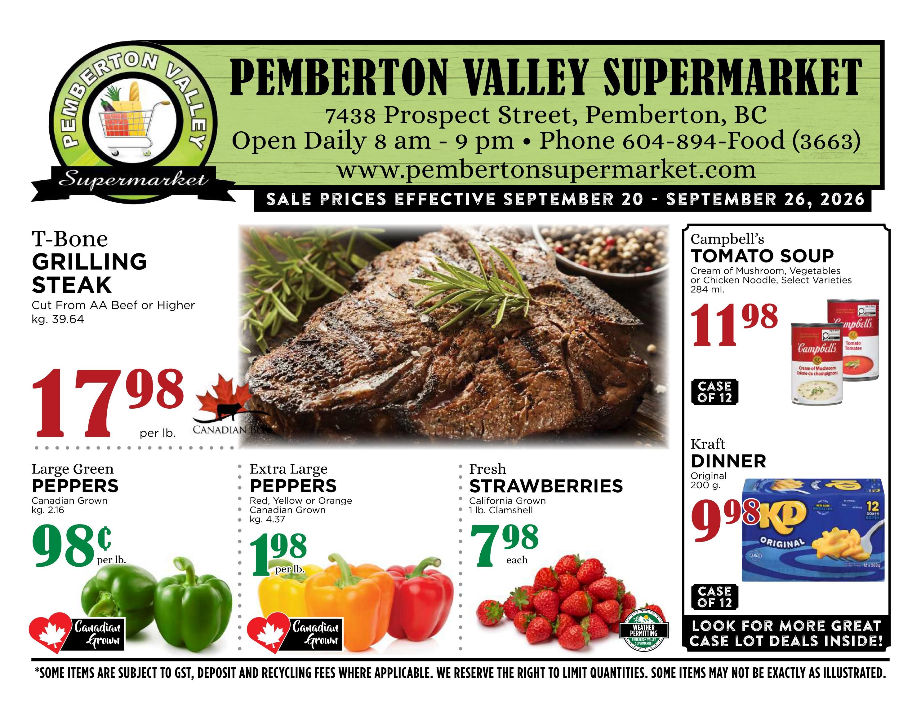 Pemberton Valley Supermarket Flyer September 20 to 26