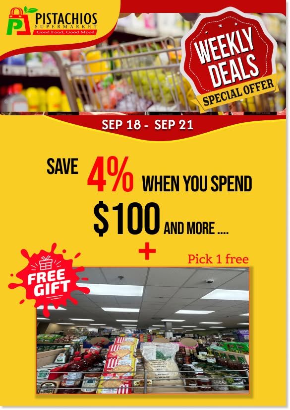 Pistachios Supermarket Flyer September 18 to 23