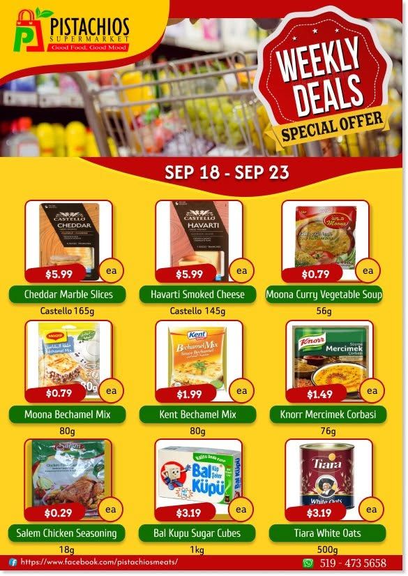 Pistachios Supermarket Flyer September 18 to 23