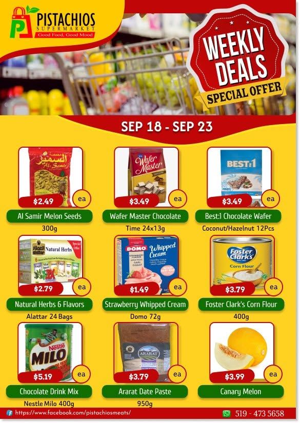 Pistachios Supermarket Flyer September 18 to 23