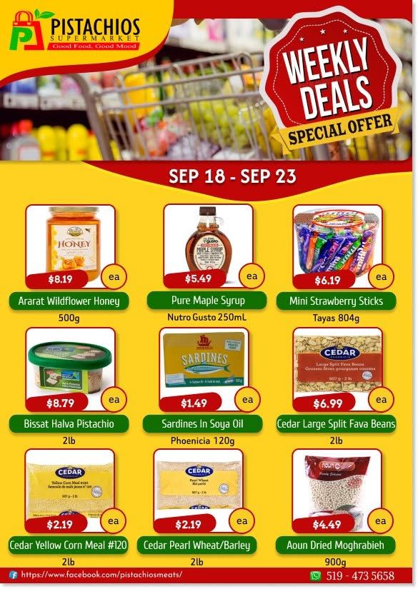Pistachios Supermarket Flyer September 18 to 23