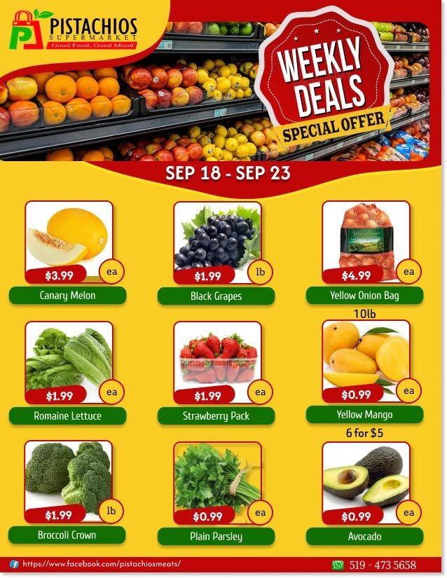 Pistachios Supermarket Flyer September 18 to 23