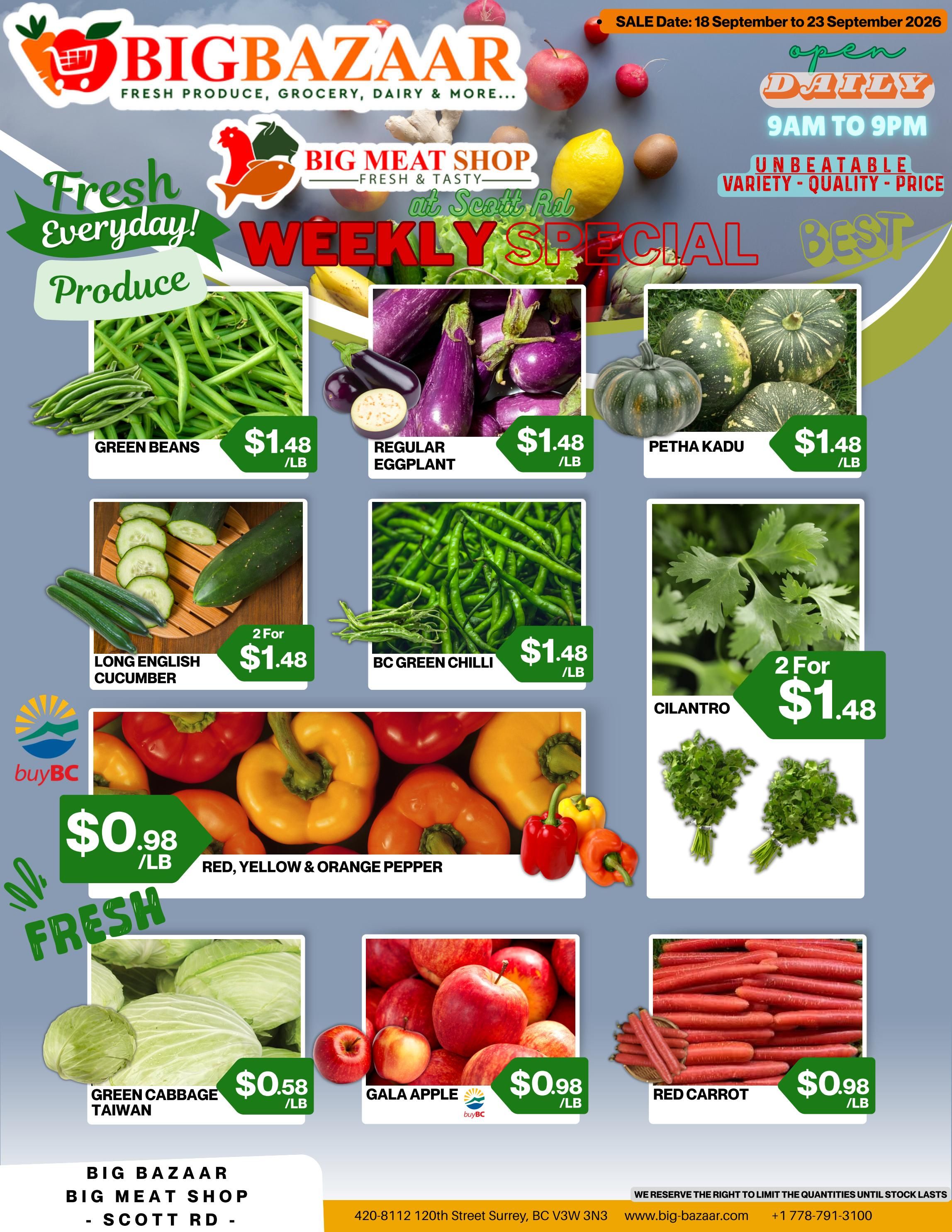 Big Bazaar Canada Flyer September 18 to 23