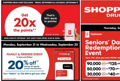 Shoppers Drug Mart Canada: 20x The PC Optimum Points + 2 Day Sale + More