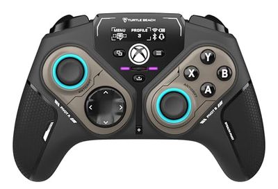 Turtle Beach Stealth Pivot Wireless Smart Game Controller Officially Licensed for Windows PC – Rotating Modules, Display Dashboard, Hall-Effect Sticks, Remappable Buttons, Bluetooth, 20-Hour Battery