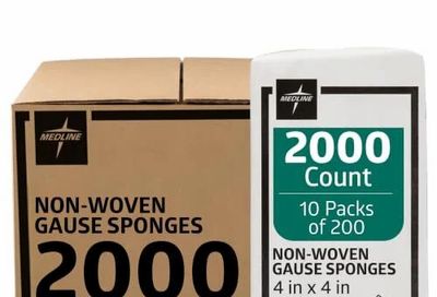 Amazon.ca: Medline Nonwoven Nonsterile 4-Ply Gauze Sponges, 4" x 4", 200 per bag $4.99 (reg. $16.63)
