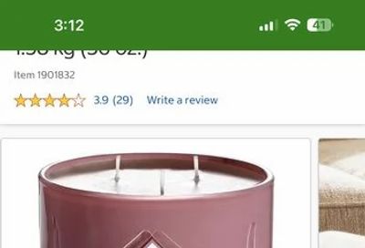 Costco: (Costco) Nature’s Mark scented candle (1.58 kg) - 50% at $20