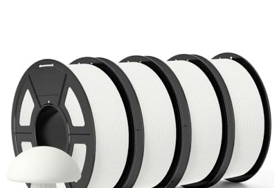 TECBEARS Matte PLA Filament 1.75mm, 600mm/s Rapid Print, 4kg White