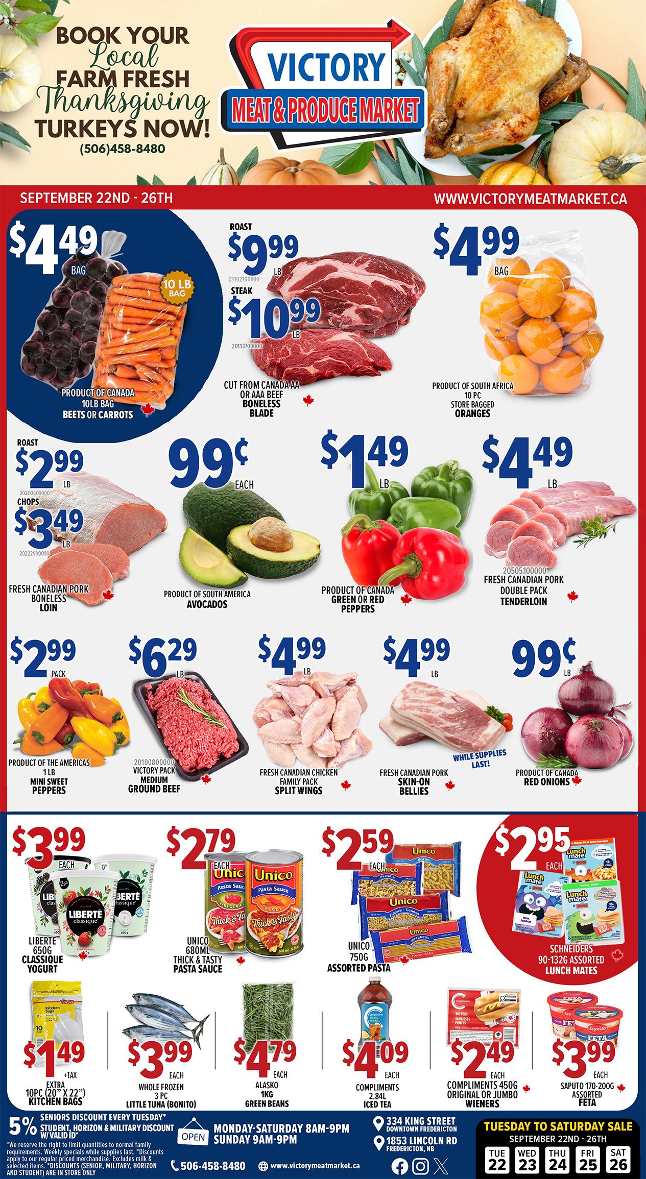 Victory Meat Market Flyer September 22 to 26