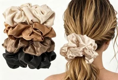 Amazon.ca: Lolalet 4-Pack Oversized Satin Scrunchies $12.34