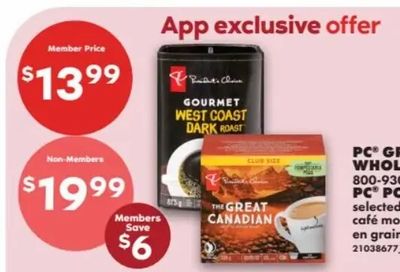 No Frills: PC Ground or Whole Bean Coffee 800-930g or Pods 30's $13.99 for PCO Members, Flamingo Young Turkey $1.44 lb