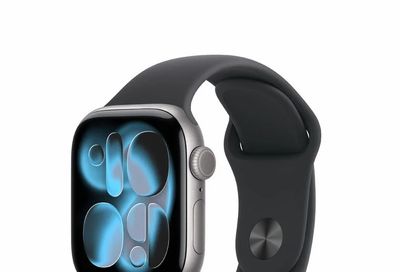 Walmart: Apple Watch Series 11 - Space Grey Aluminium 42 mm Case with Black Sport Band (298.40 $)
