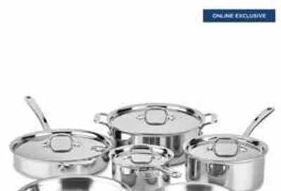 All-Clad: D3 Stainless Everyday 3-ply Bonded Cookware Set, 10 piece Set